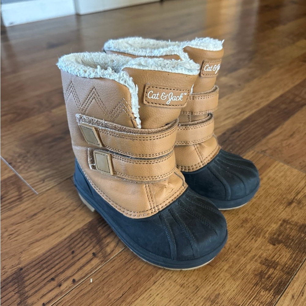 Cat & Jack Brown and Black Kids' Boots